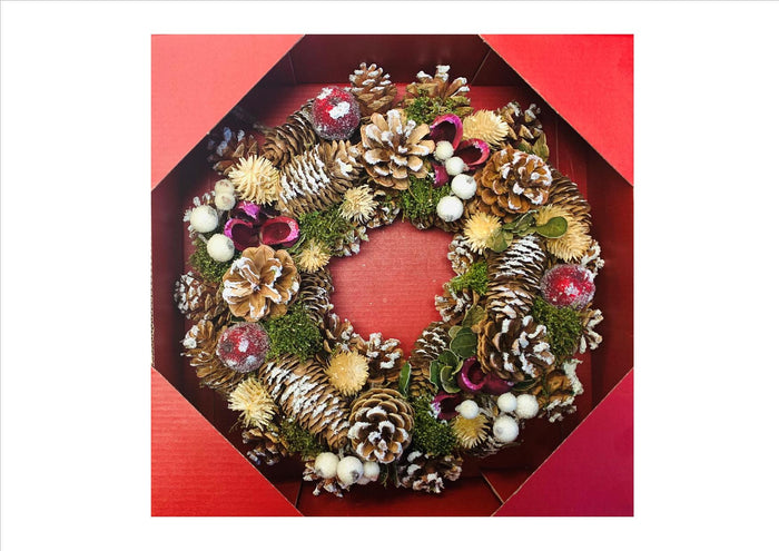 Christmas Wreath - White Snow Berry