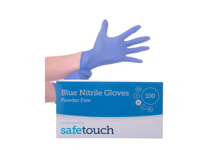 Large Vinyl Blue Gloves X 100 (Powder Free)