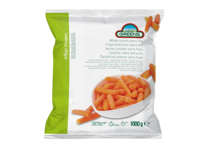Frozen Carrots Whole Extra Fine 6/14mm (1Kg)