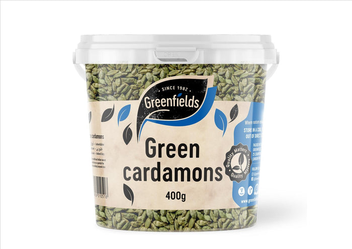 Greenfields - Green Cardamons (400g TUB, CATERING PACK)