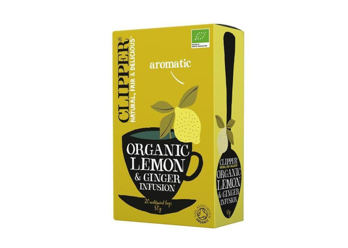 Organic Lemon & Ginger Tea by Clipper (Box 20)