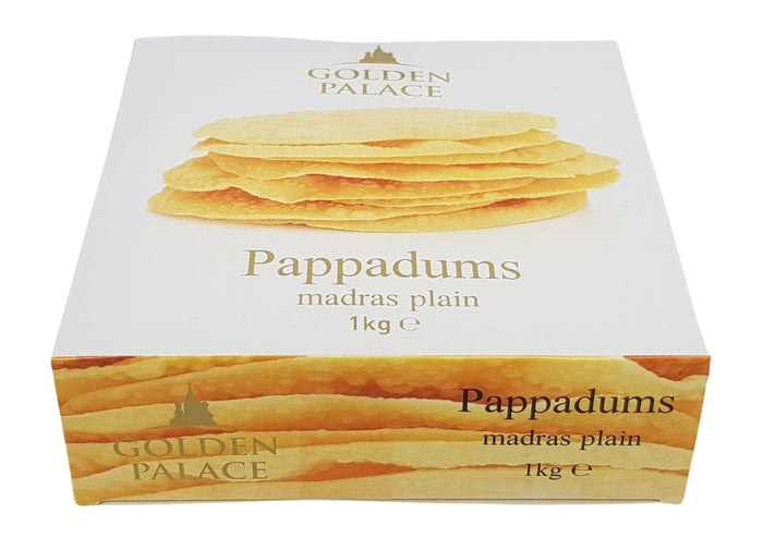 Golden Palace - Madras Plain Pappadums (1Kg Catering Pack)