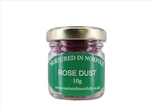 Nurtured in Norfolk - Rose Powder Edible Flowers (Dust) (10g) (Cut-off 12pm)