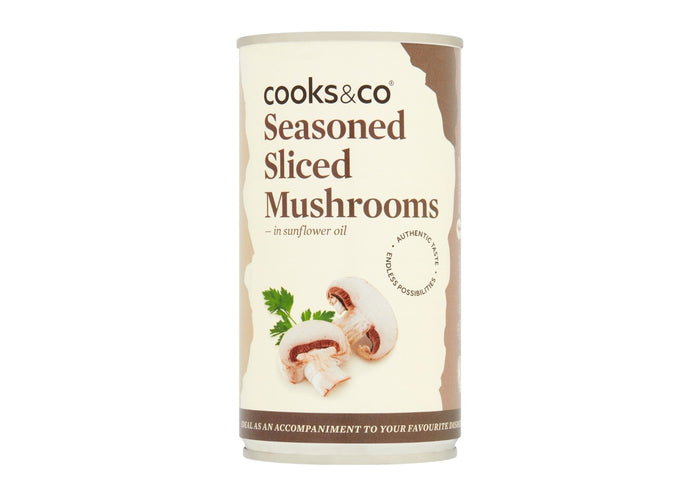 Cooks&Co - Seasoned Sliced Mushrooms in Sunflower Oil (345g)