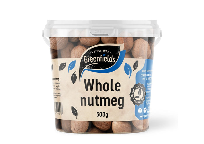 Greenfields - Whole Nutmeg (500g TUB, CATERING PACK)