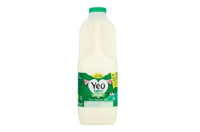Milk Organic Semi-Skimmed (Green) (2L Bottle)